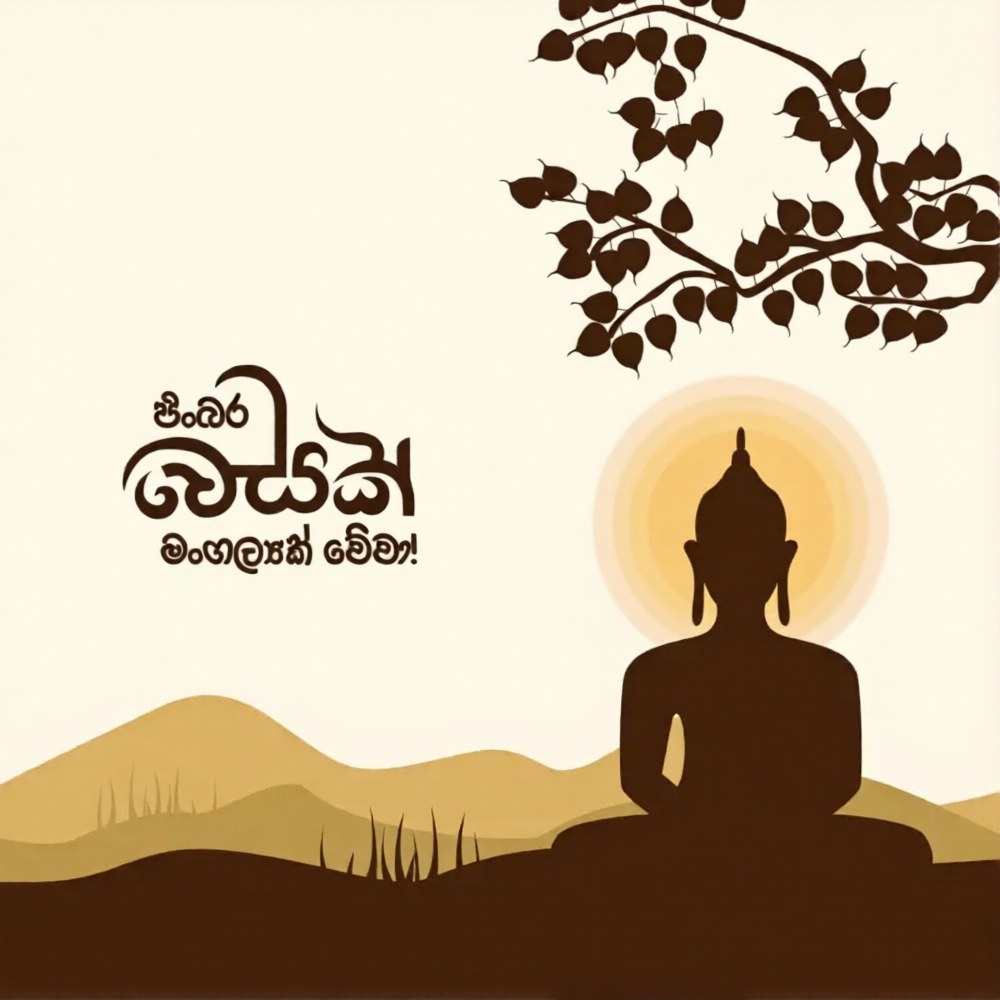 Bodhi tree at sunset